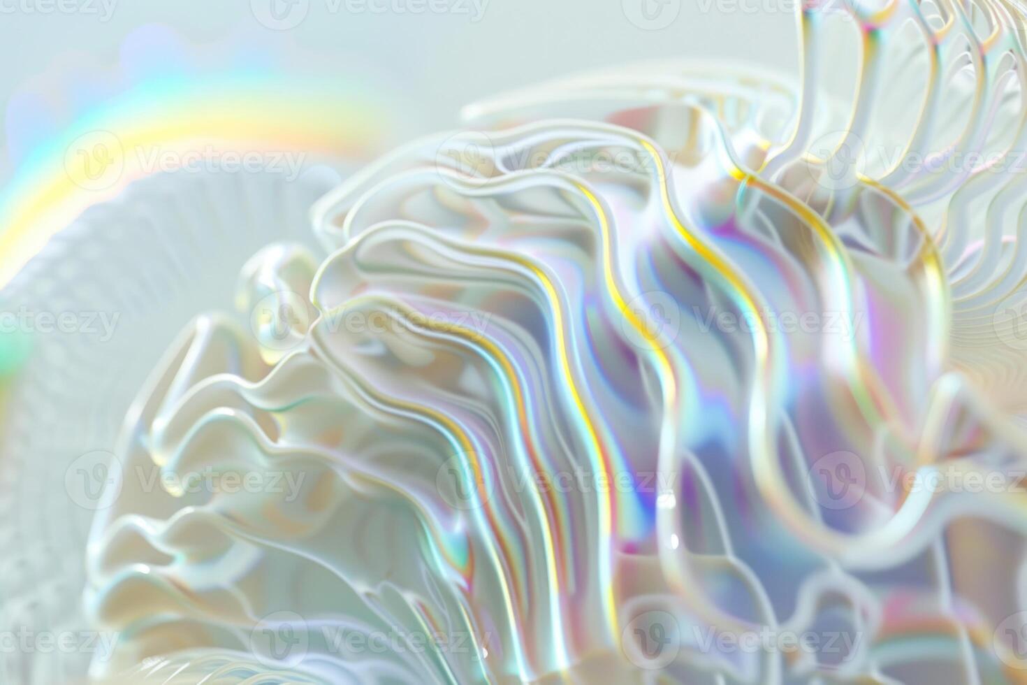 A close up of a white and silver object photo