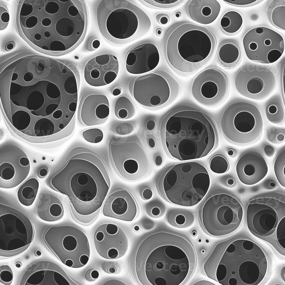A black and white image of a bunch of holes photo