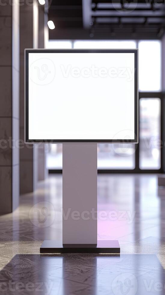 A large white screen is sitting in a room photo
