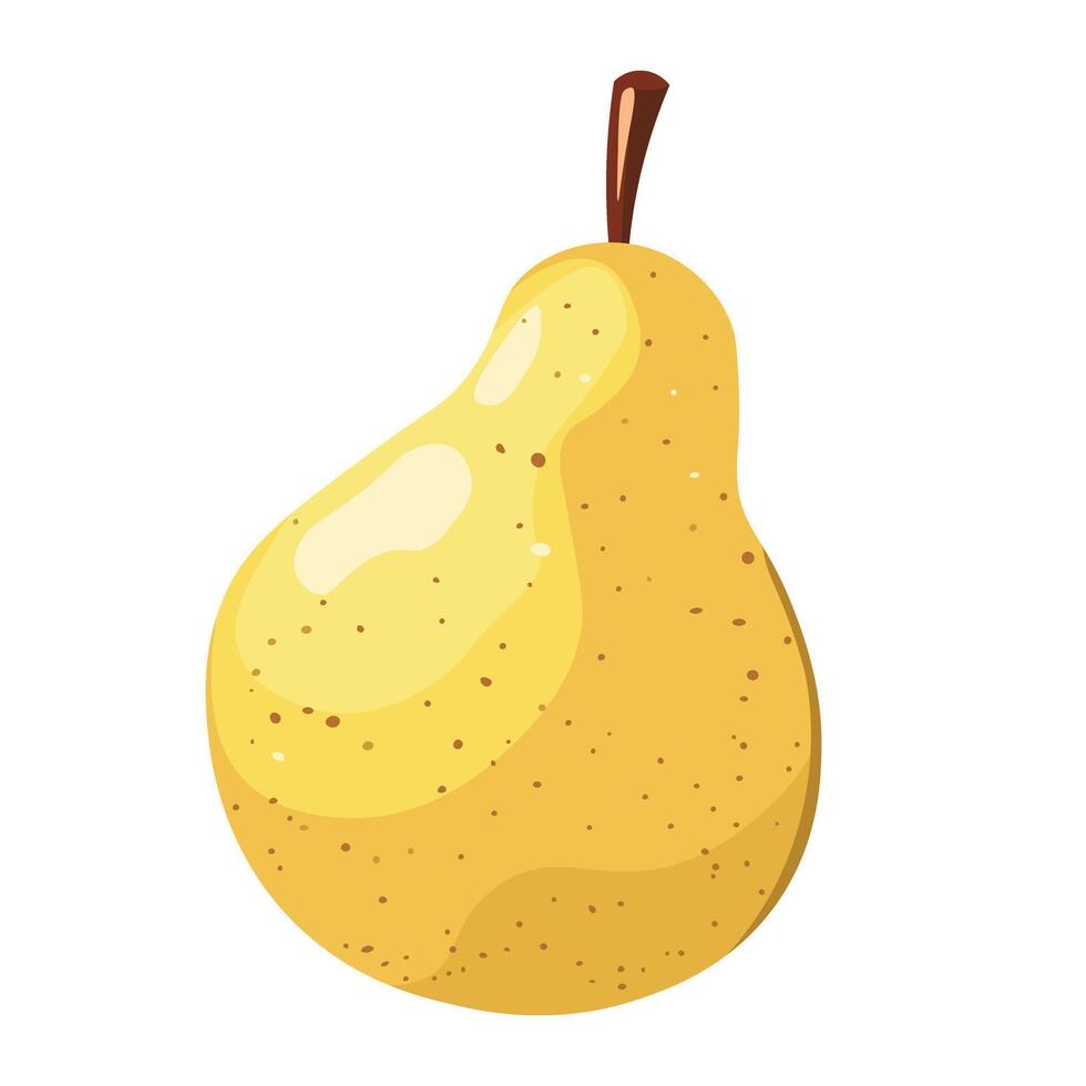 Fresh pear drawing with shine vector