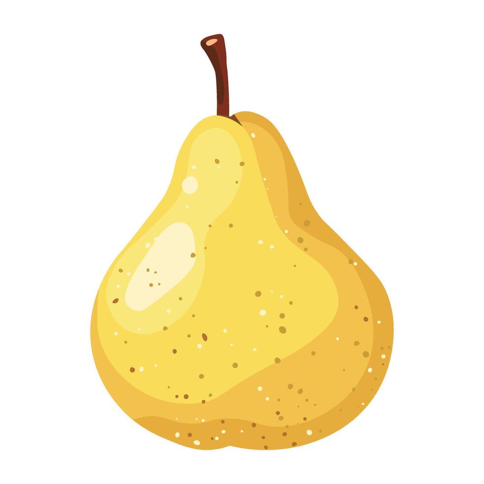 Minimalistic elegant digital pear vector