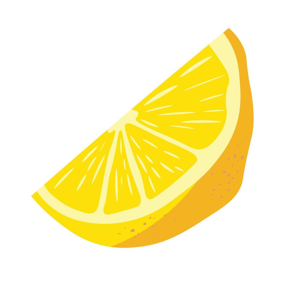 A small wedge of lemon vector