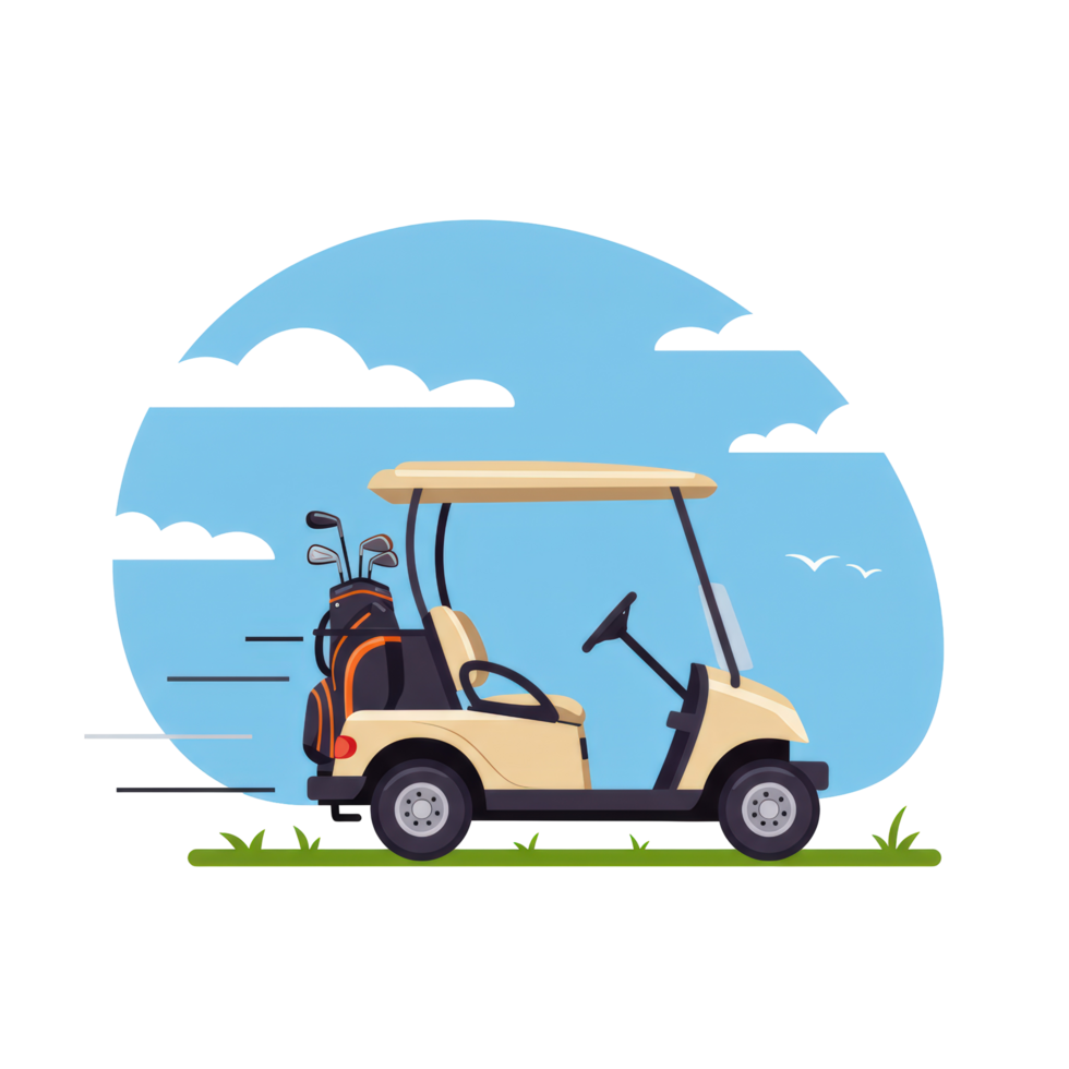 Happy Golf Player Raising Hands in Victory Clip Art png