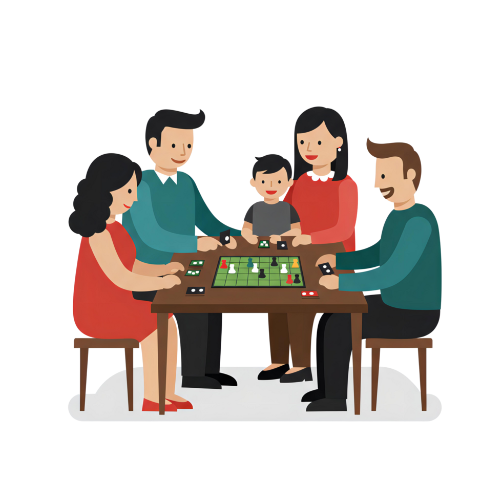 Family Board Game Clipart Fun Game Night Illustration png