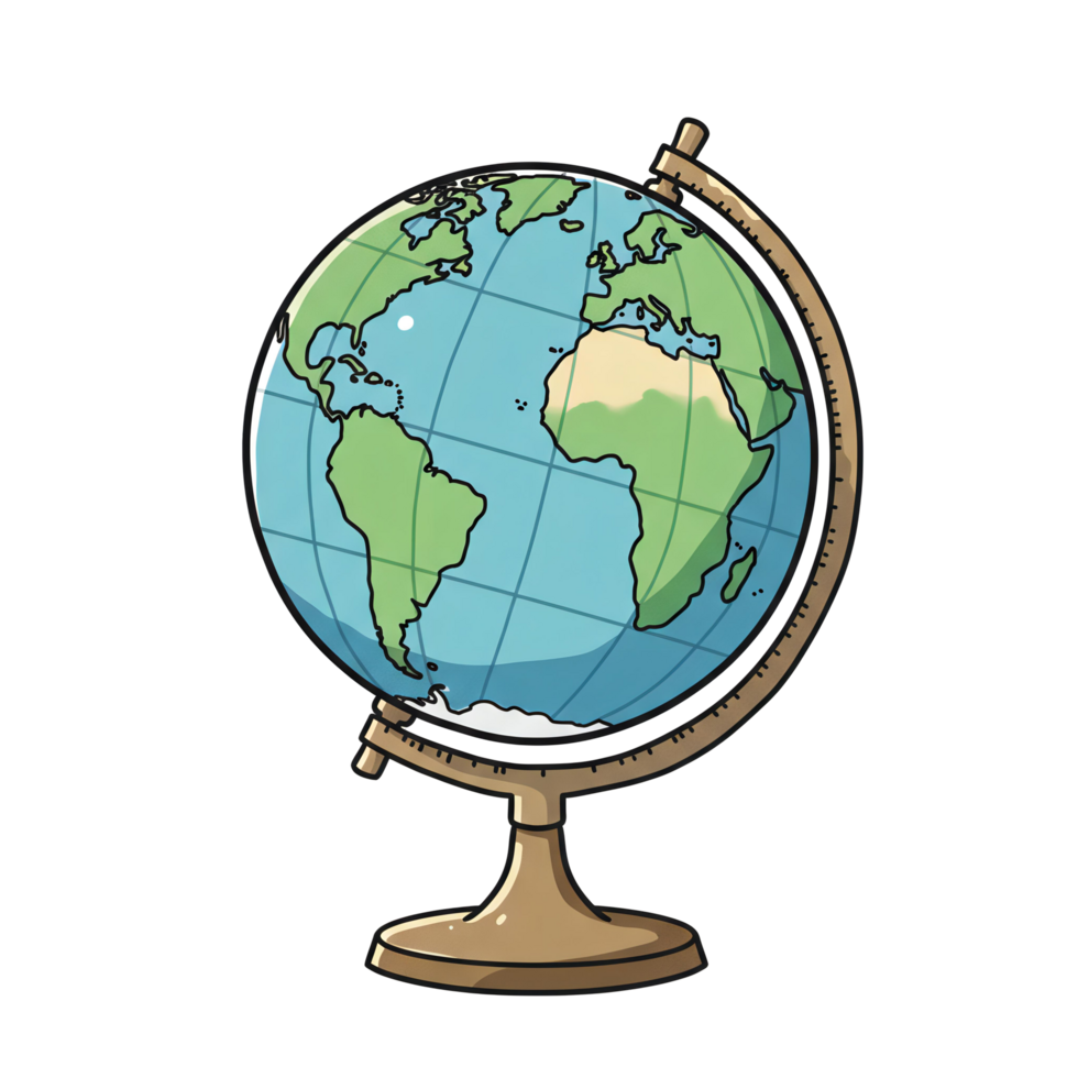 Educational Globe Clip Art Earth Geography Illustration png