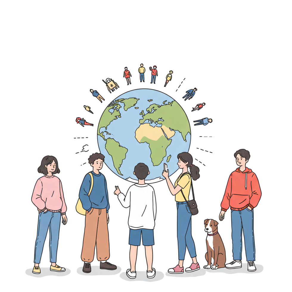 Global Community Clipart People Around the World Illustration png