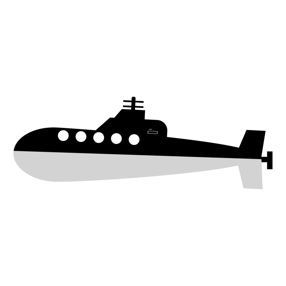 submarine icon isolated on transparent background design png