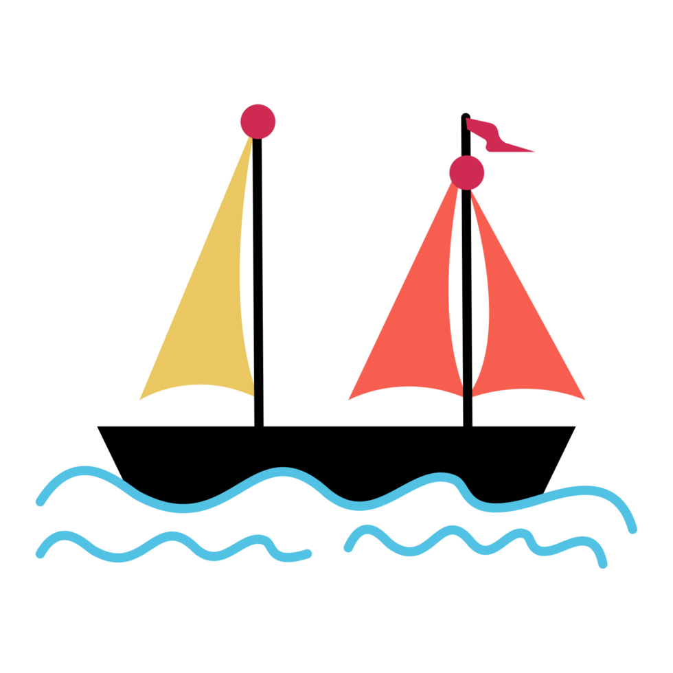 sailboat sailing in the ocean png