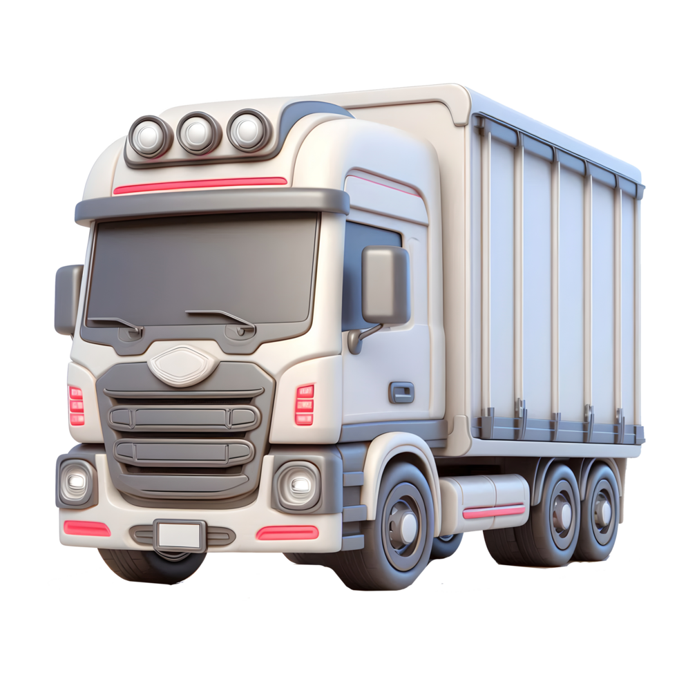 A truck is shown in a 3d rendering png