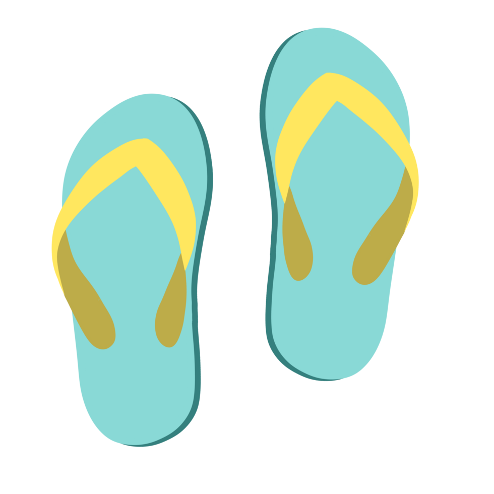 Blue slippers illustration png