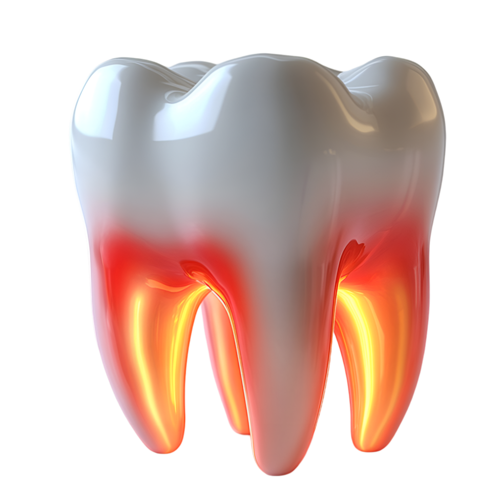 Toothache Painful Inflamed Tooth 3D Render png