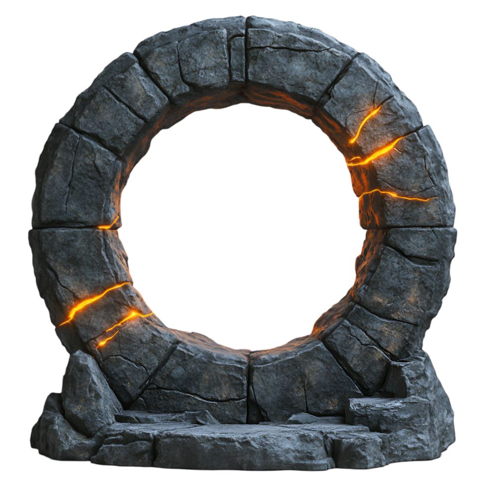 Glowing Stone Archway Mystical Portal Fantasy Gate png