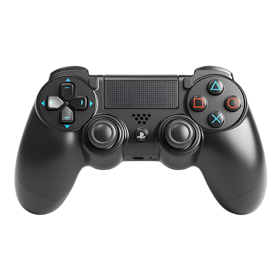 Black PlayStation Controller Gaming Device Gamepad Joystick, png