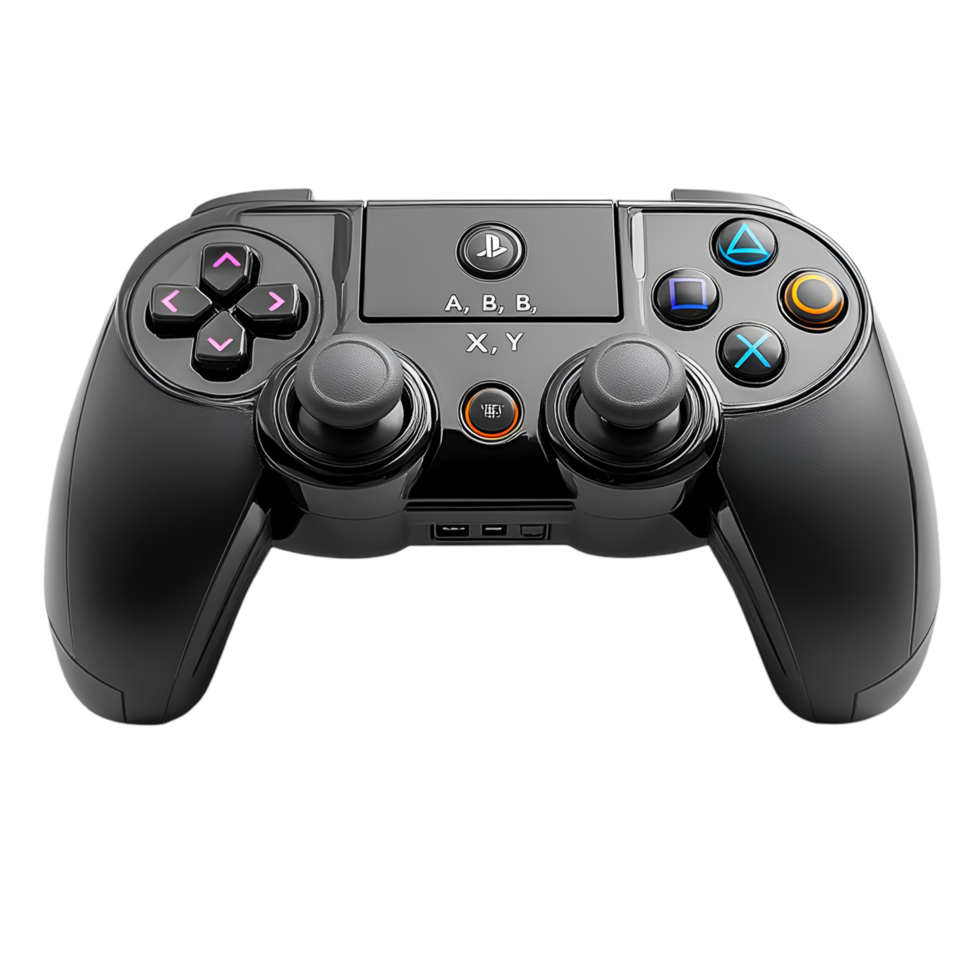 Black Wireless Gamepad Controller Gaming Device, png