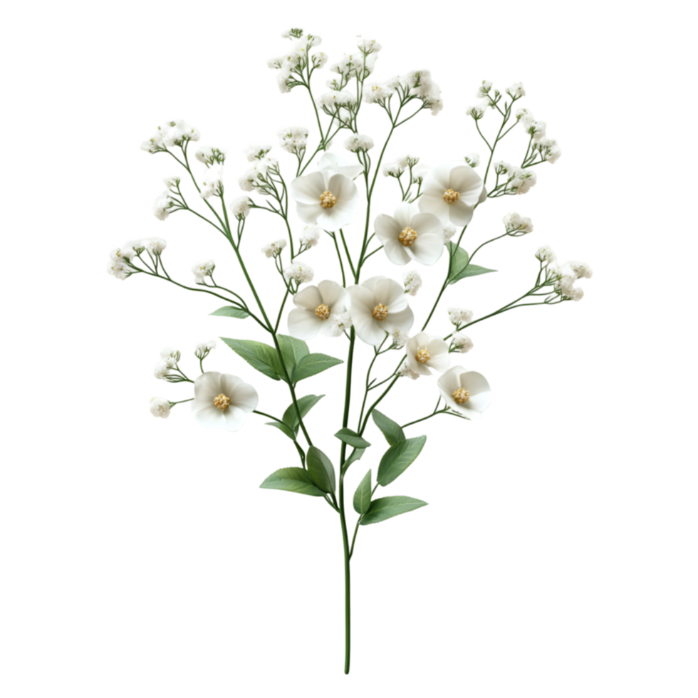 Elegant White Flowers Bouquet Botanical Beauty Nature Bloom png