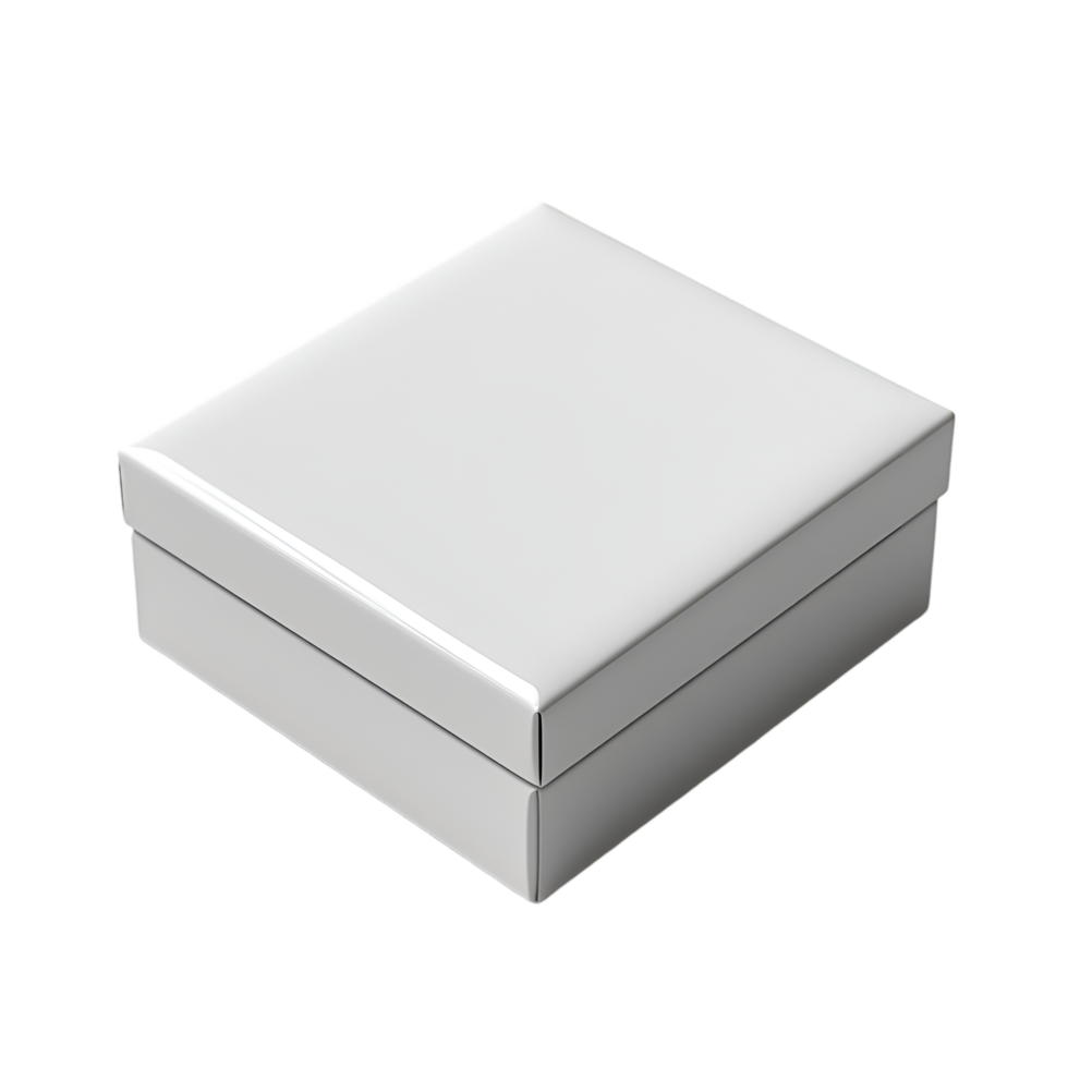 White Square Gift Box Blank Template Packaging Design Mockup, png