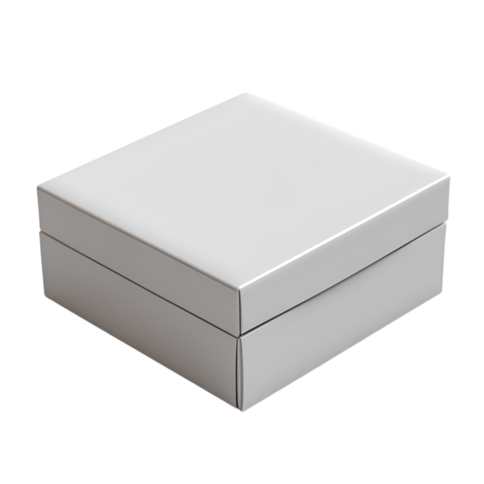 White Square Gift Box Packaging Design Mockup png