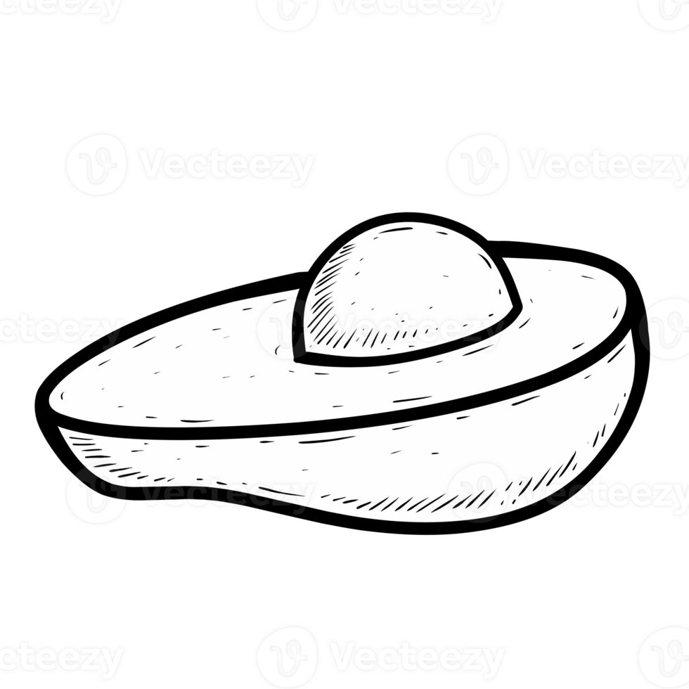 Avocado cartoon sketch illustration png