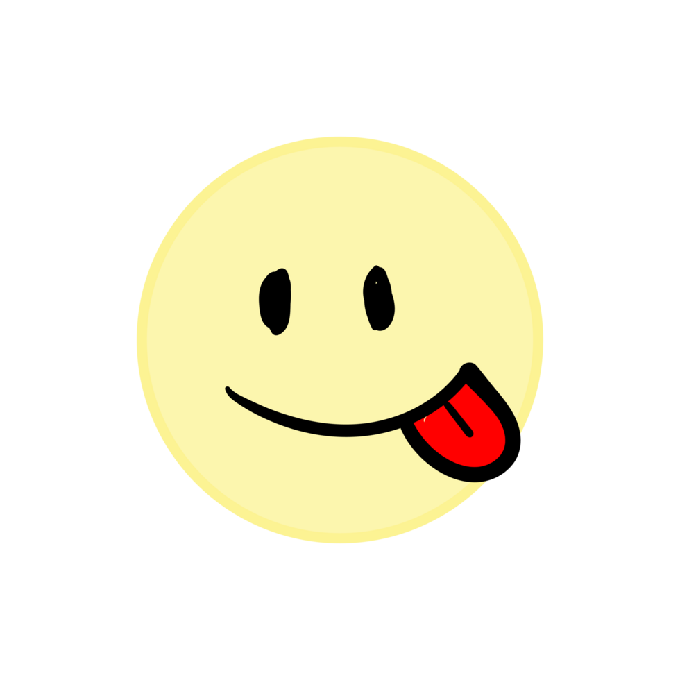 Goofy Smiley Face with Tongue Out png