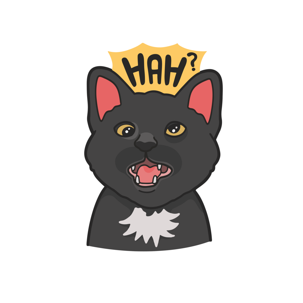 Hah Cat Meme Sticker T-shirt Cute Illustration png