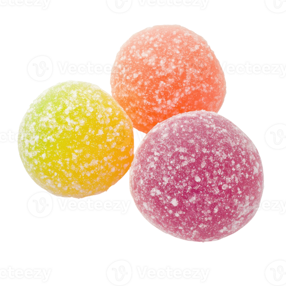 Colorful Candies on White on transparent background. png