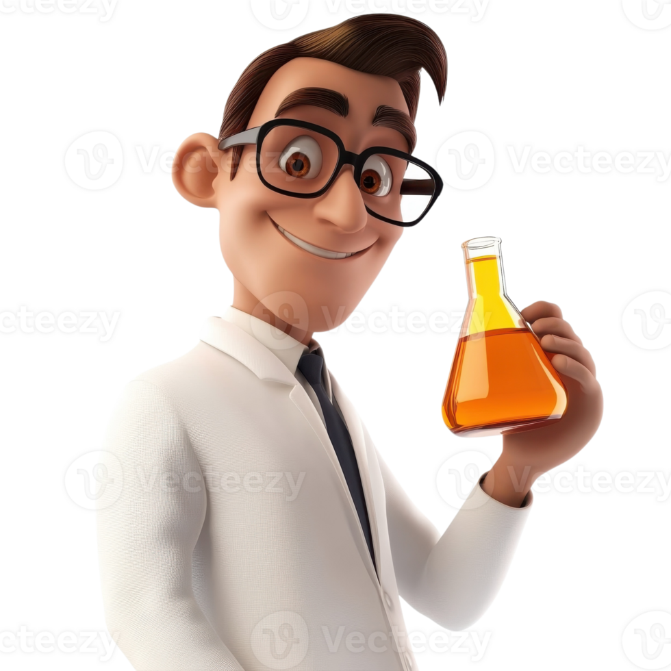 Close up 3D Cartoon Fruit Illustration on transparent background. png