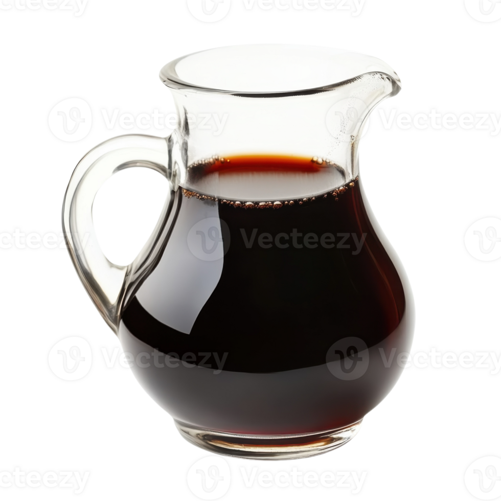 Dark Aromatic Coffee Beverage on transparent background. png