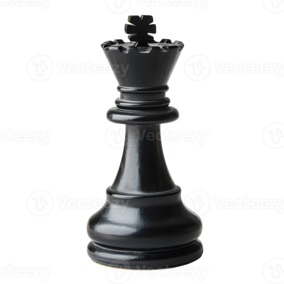 Chess Queen Game Piece Close Up on transparent background. png