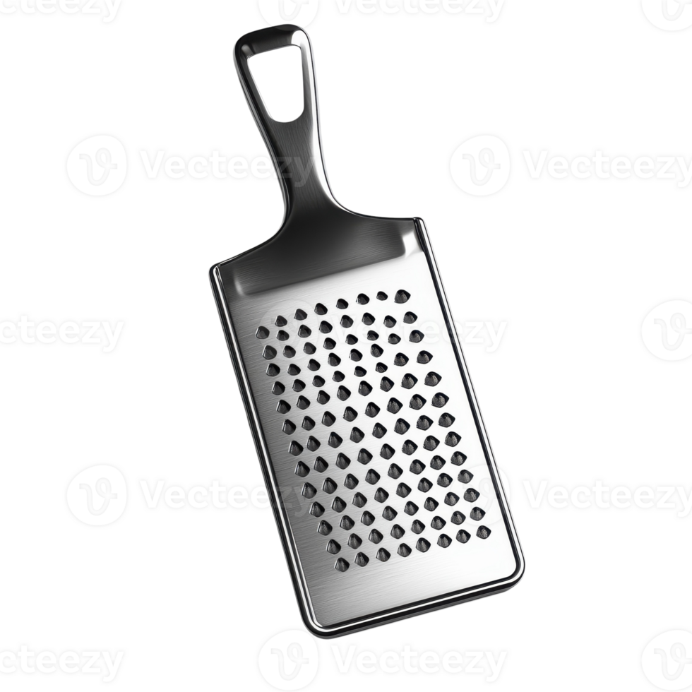 Sleek Stainless Steel Grater on transparent background. png