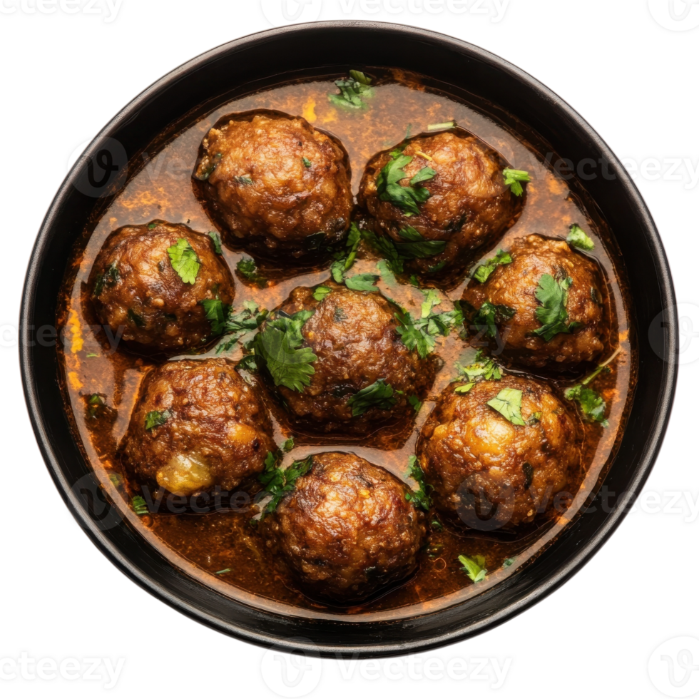 Delicious Nargisi Kofta Recipe on transparent background. png