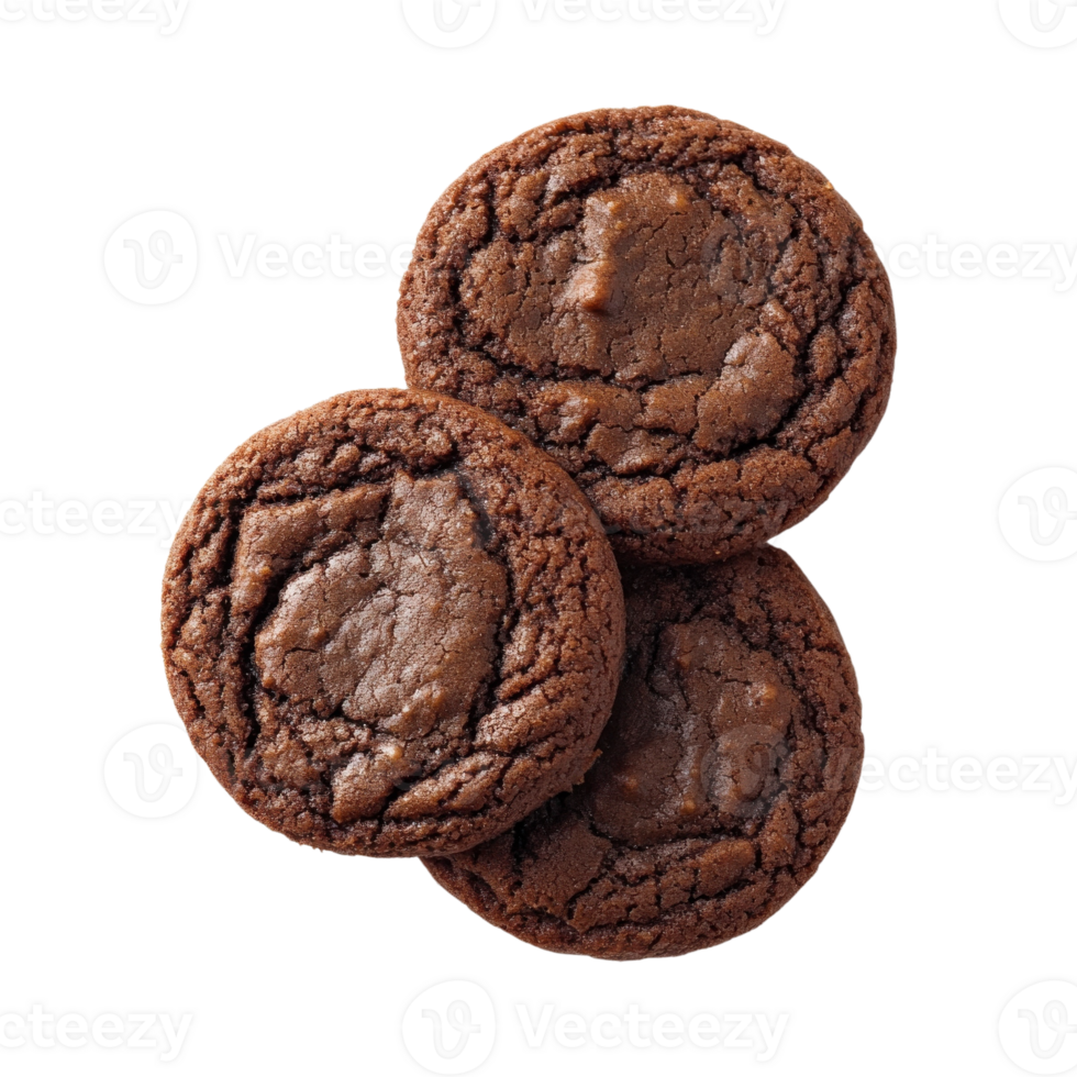 Espresso Cookies on White Background on transparent background. png
