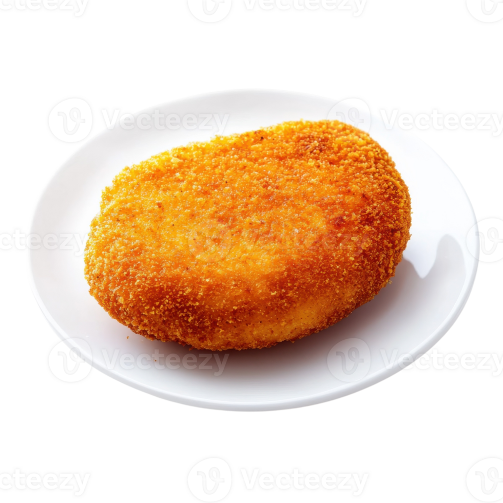 Golden Cutlet Crispy White on transparent background. png
