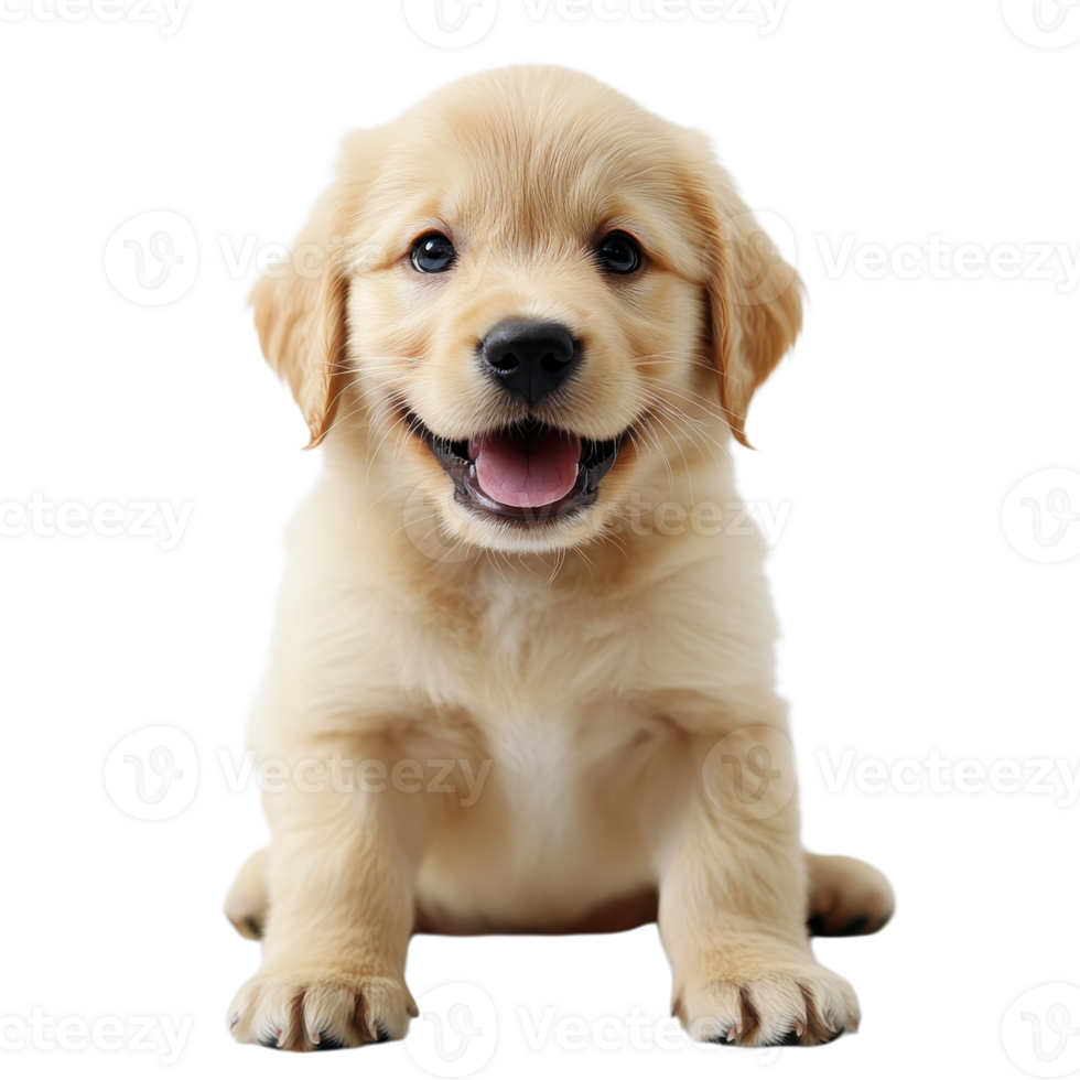Golden Retriever Happy Dog on transparent background. png