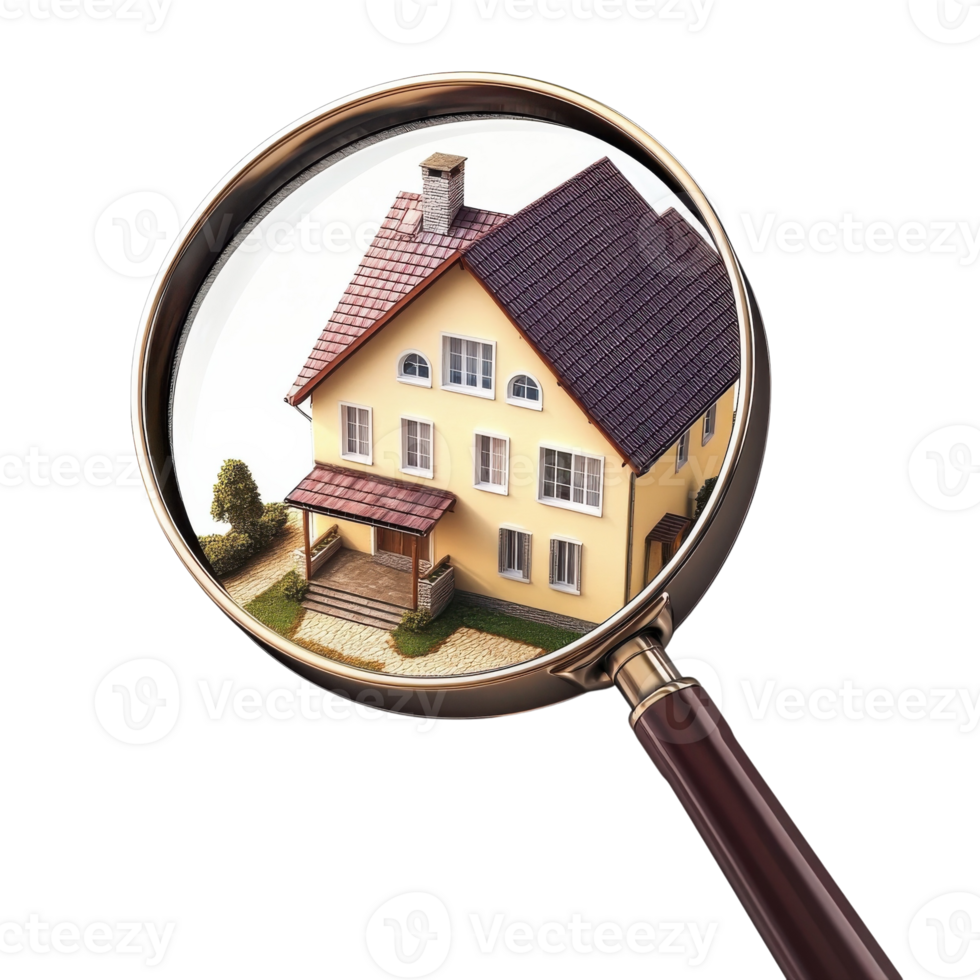 Home Real Estate Zoom Search on transparent background. png
