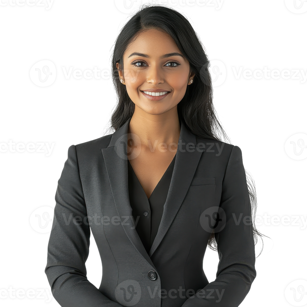 Beautiful Indian Woman Portrait on transparent background. png