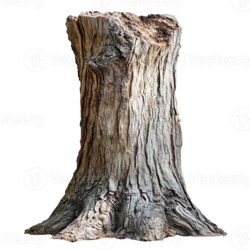 Majestic Tree Trunk on White on transparent background. png