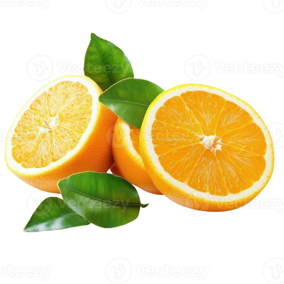 Orange Fruit on White Background on transparent background. png
