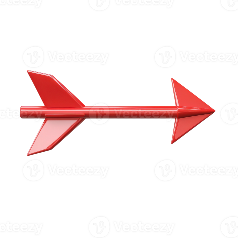 Red Arrow Icon White Background on transparent background. png