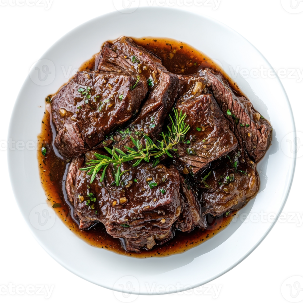 Sauerbraten German Beef Dish on transparent background. 58217382 PNG
