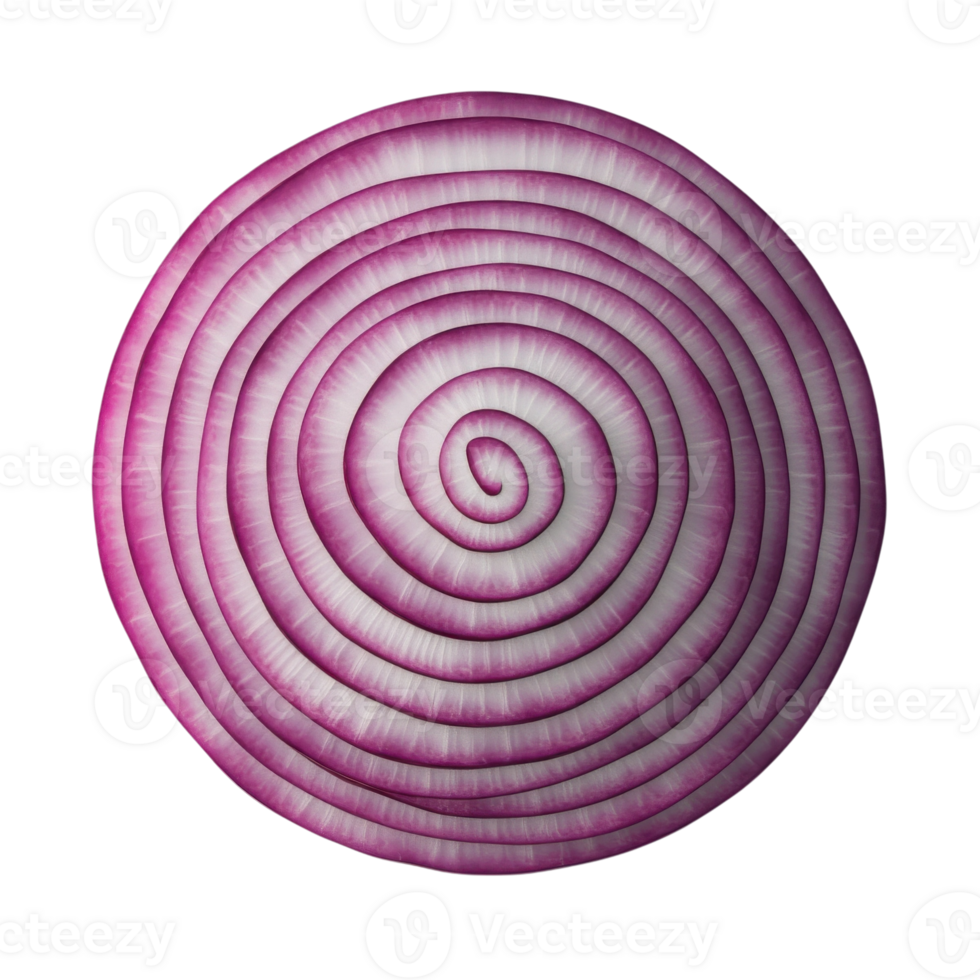 Sliced Red Onion 3D Icon Render on transparent background. png