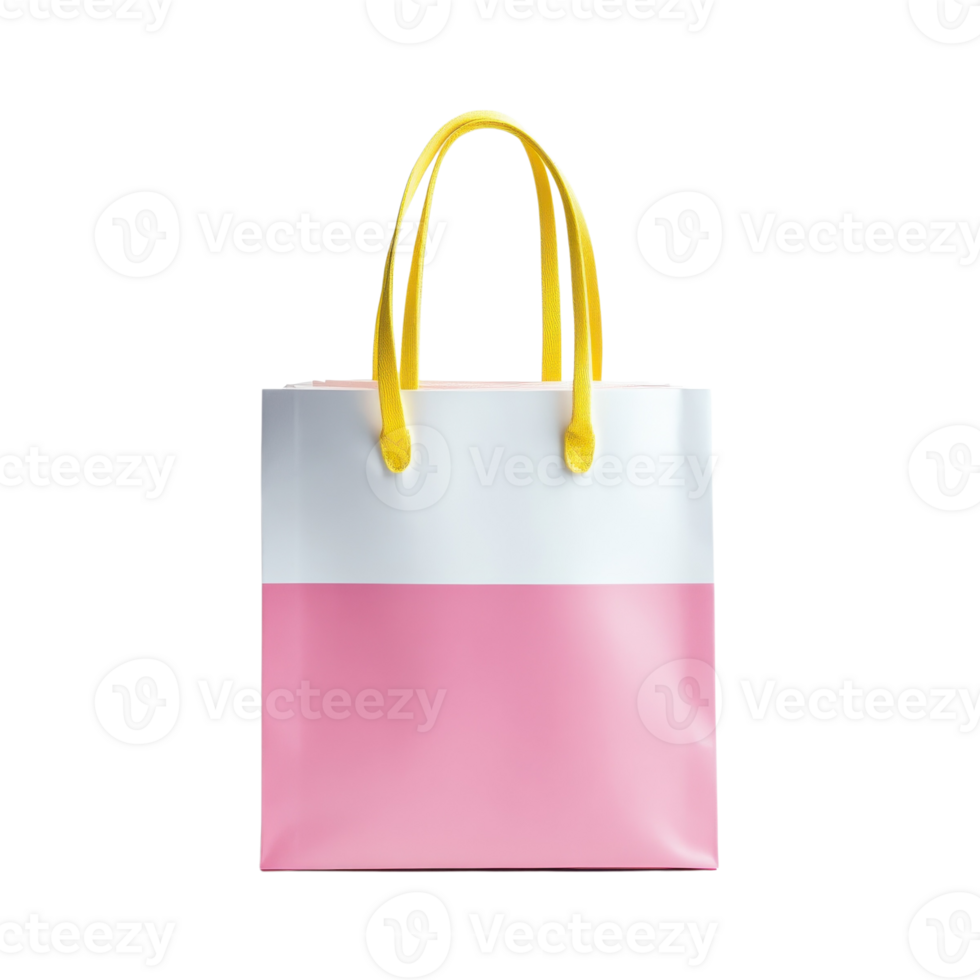 Pink Shopping Bag Lifestyle on transparent background. png