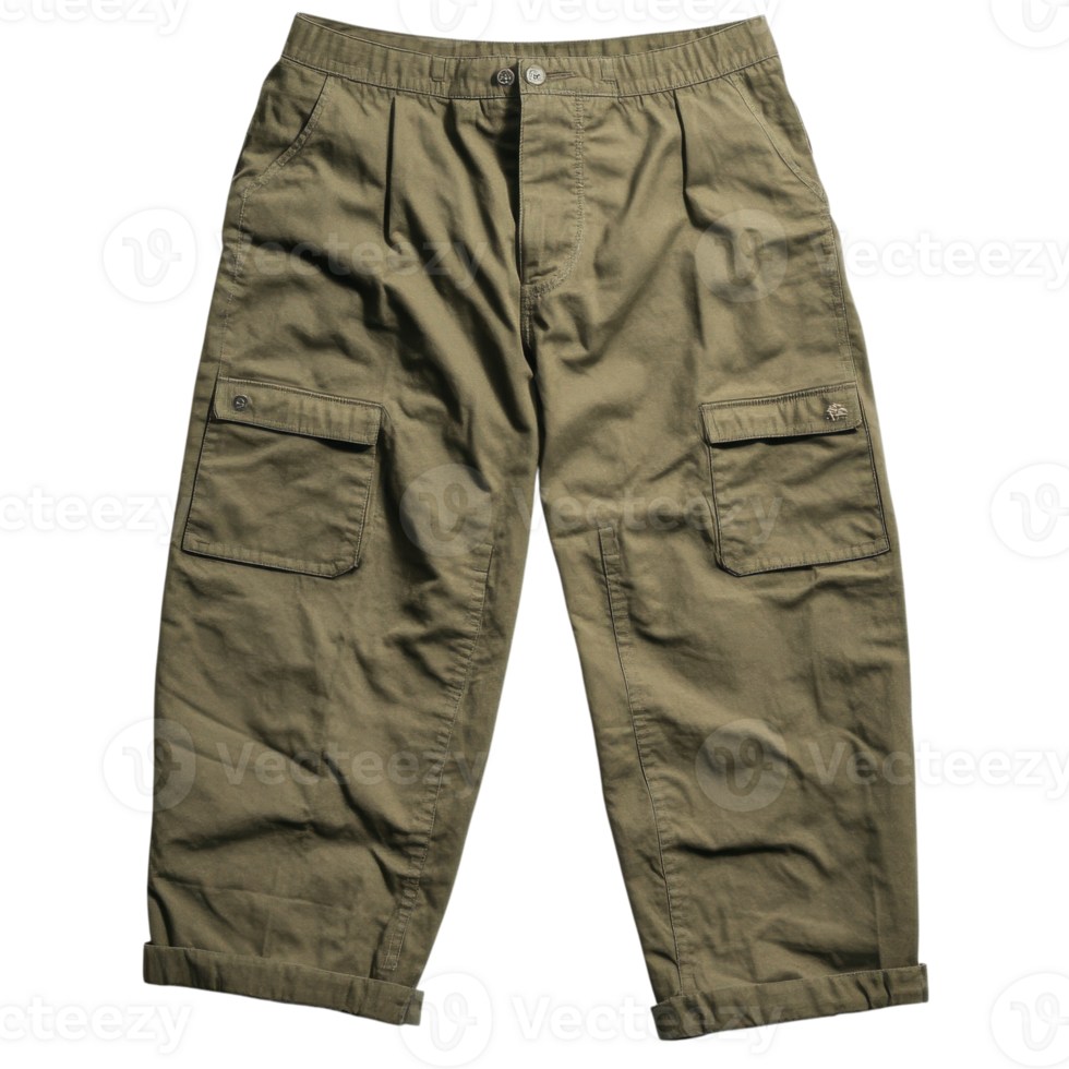 Khaki Trousers Adventure Ready on transparent background. png