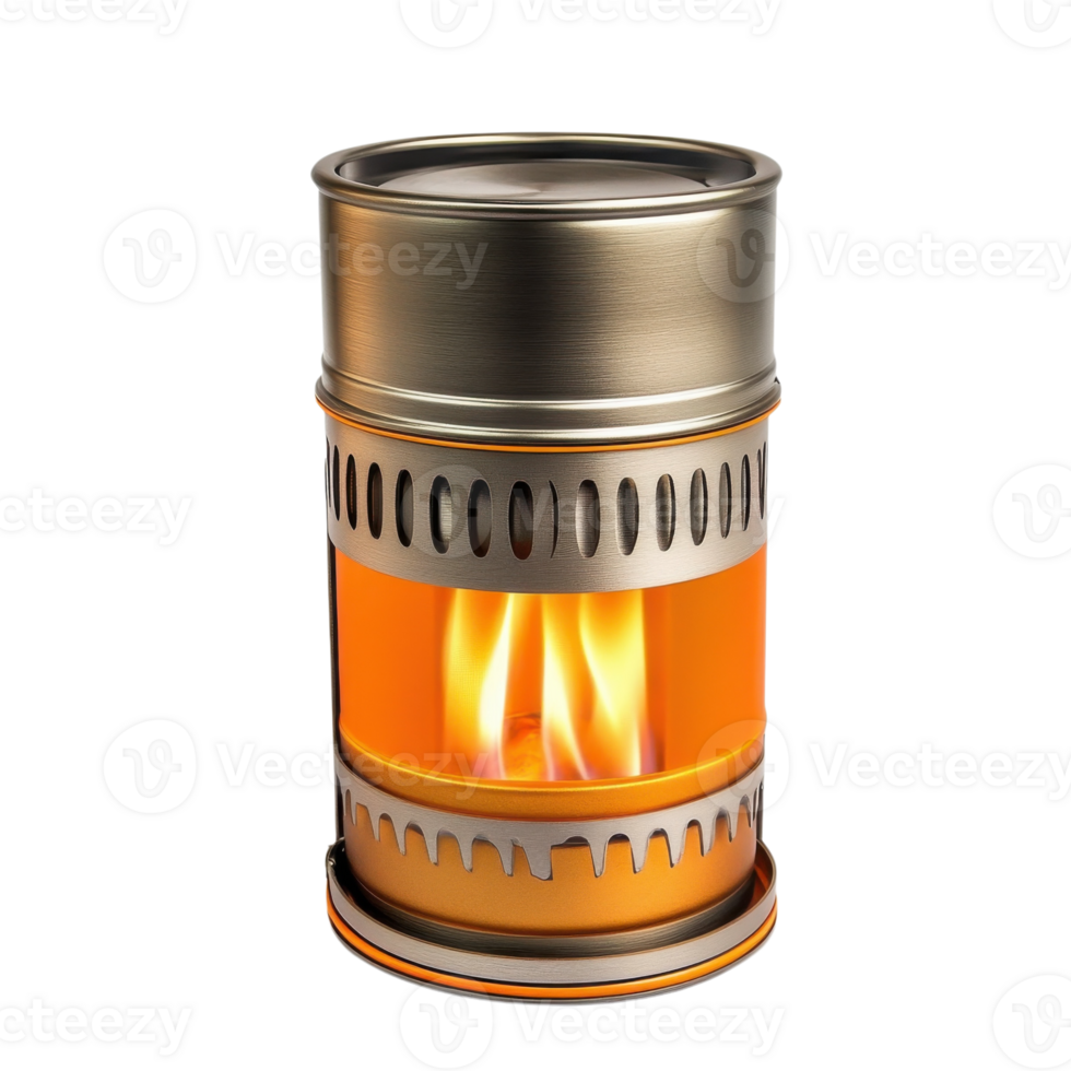 Portable Camping Stove Compact Design on transparent background. png