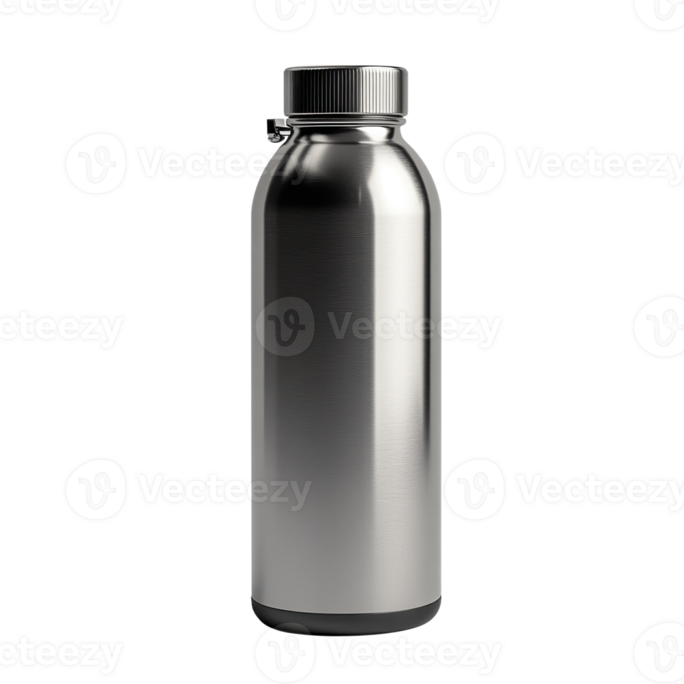 Sleek Stainless Steel Flask Night Out on transparent background. png