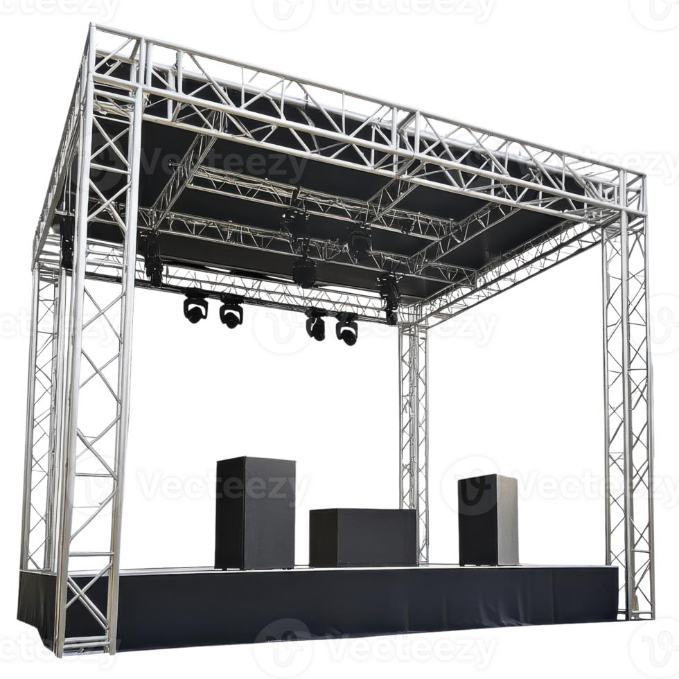 Sleek Steel Structure Design on transparent background. png