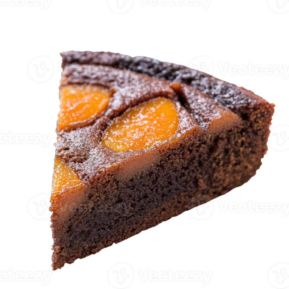 Delicious Spiced Persimmon Cake on transparent background. png