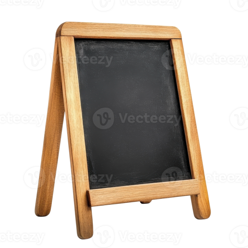 Blackboard Sign Wooden Frame on transparent background. png