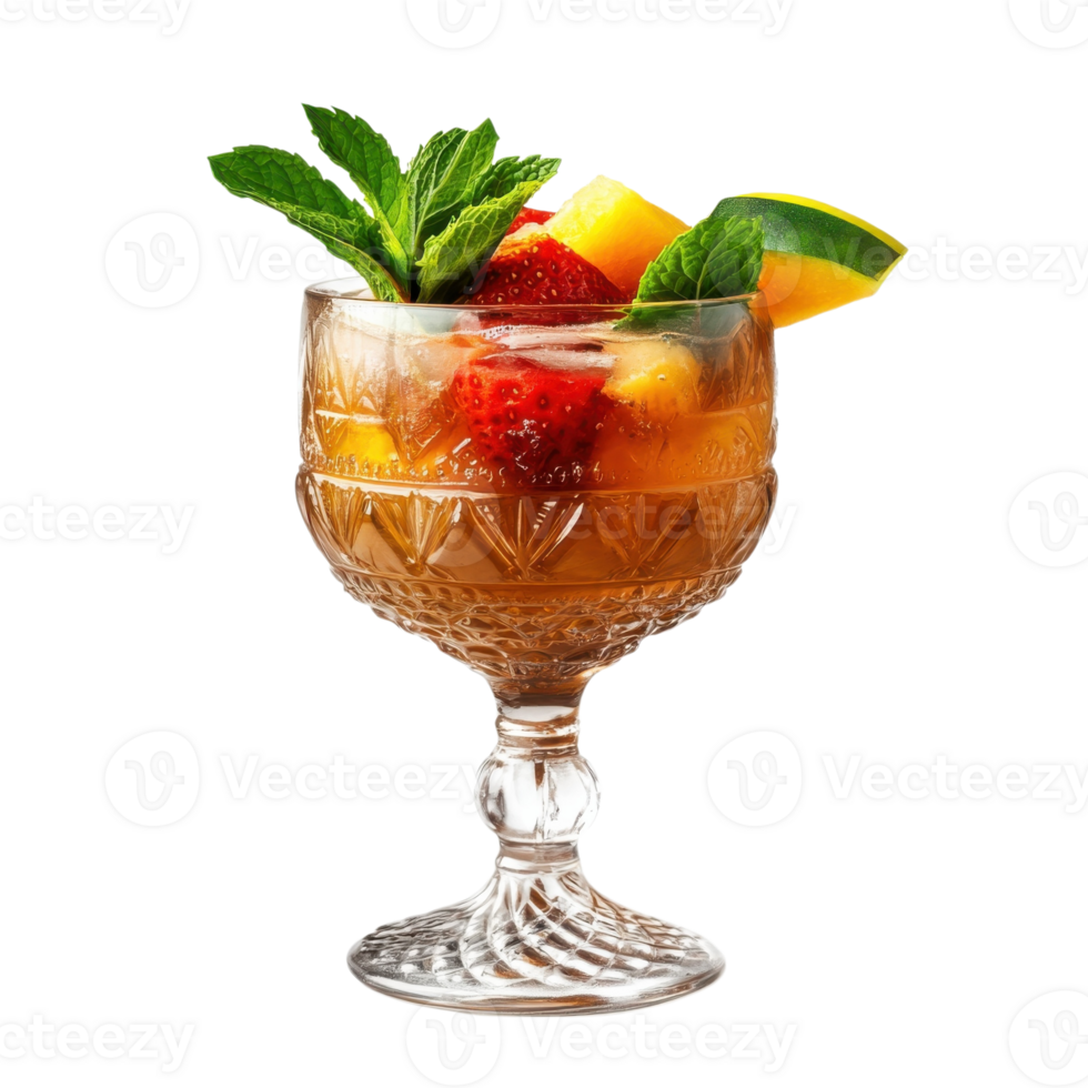 Artisan Chalice with Vibrant Wine on transparent background. png