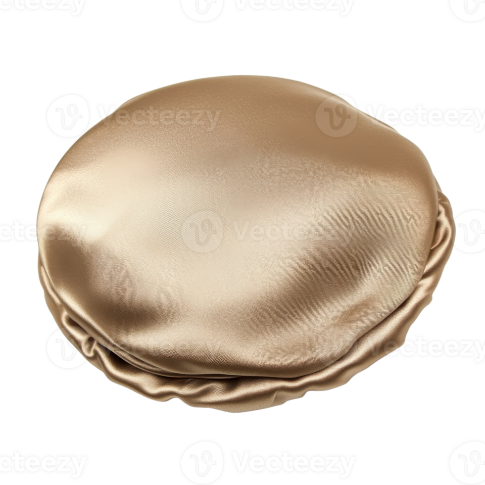 Elegant Satin Kippah Headwear on transparent background. png