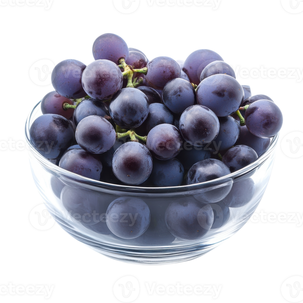 Fresh Juicy Grapes Close Up on transparent background. png